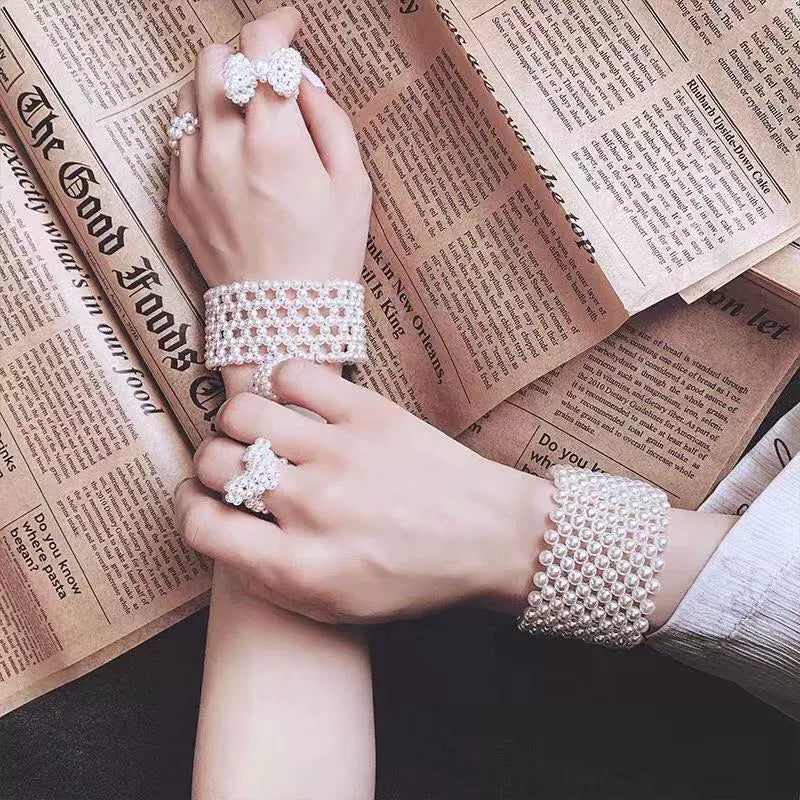 Handmade Pearl Stretch Bracelet