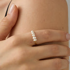 Freshwater Pearl Slim Ring Minimal, elegant, and softly luminous for everyday styling.