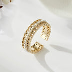 Pearl Lace Heart Open Ring A romantic statement ring with vintage lace texture, pearl accents, and an adjustable open design.